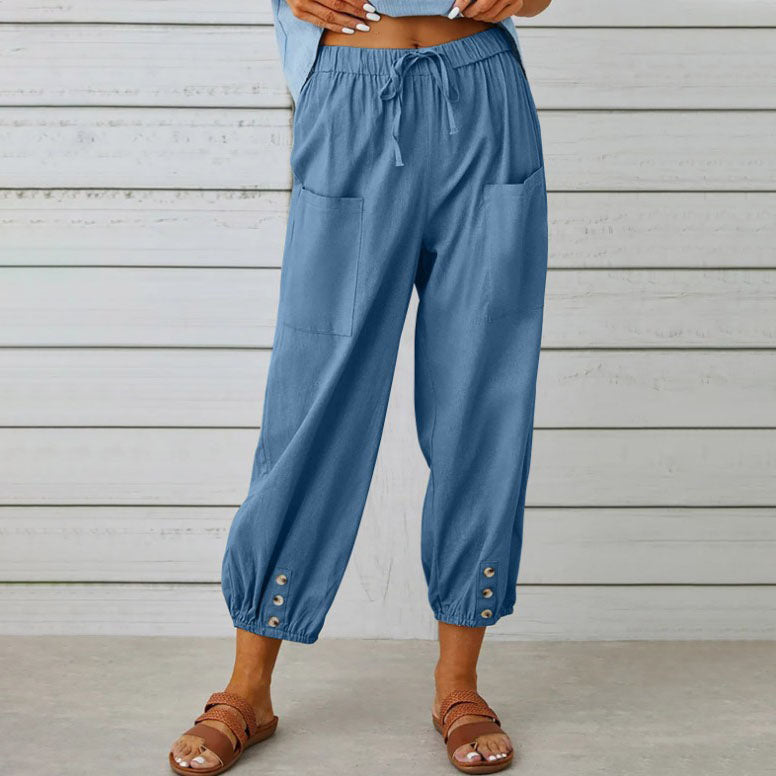 Lana | Summer Cotton Linen Trousers