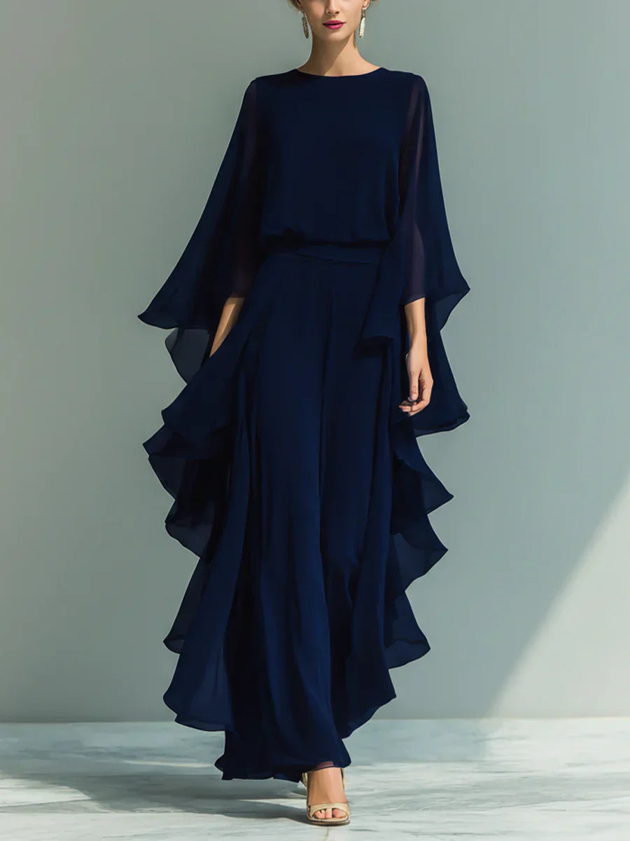 Aurora | Elegant Chiffon Ruffle Set