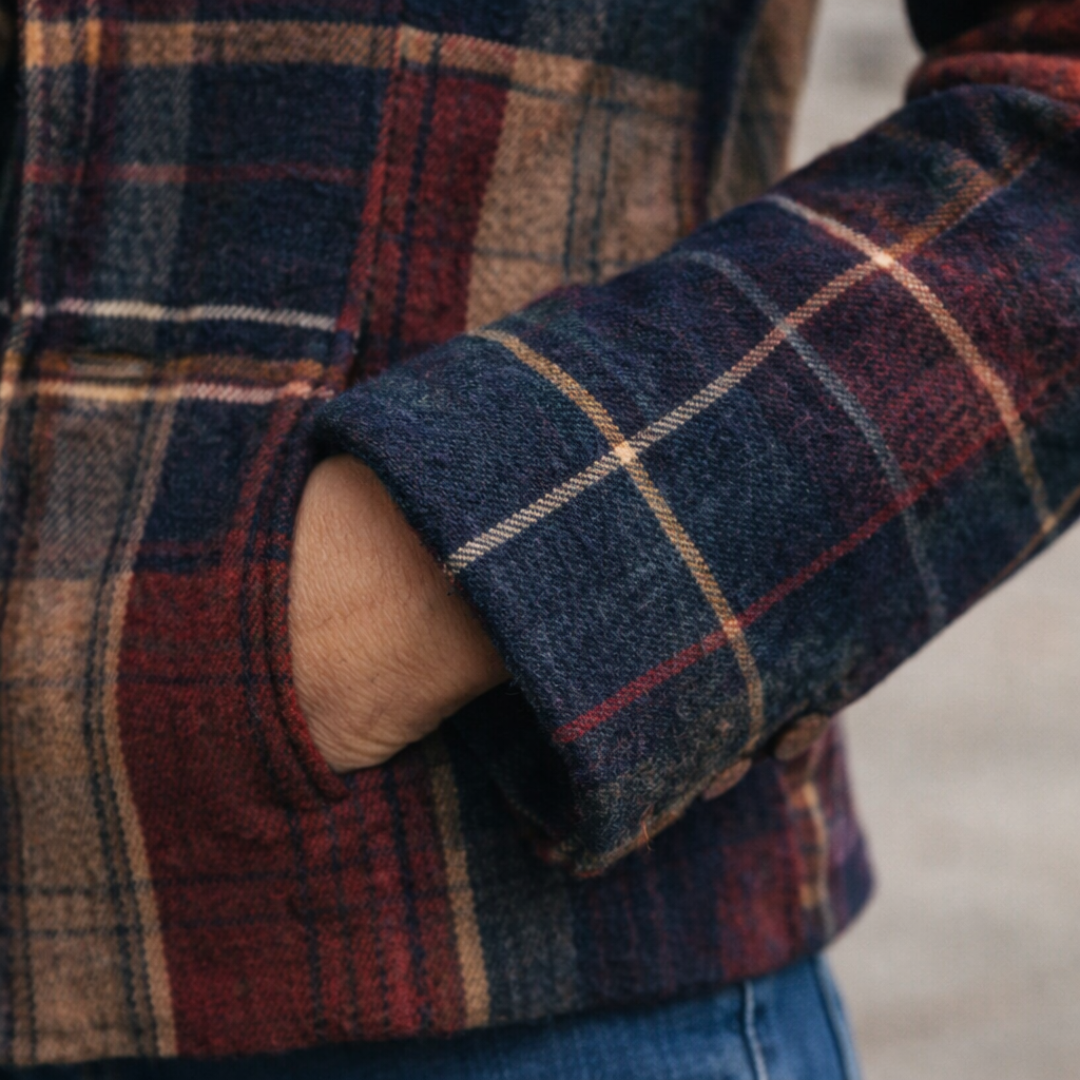 Natalie | Plaid Mid-Season Coat