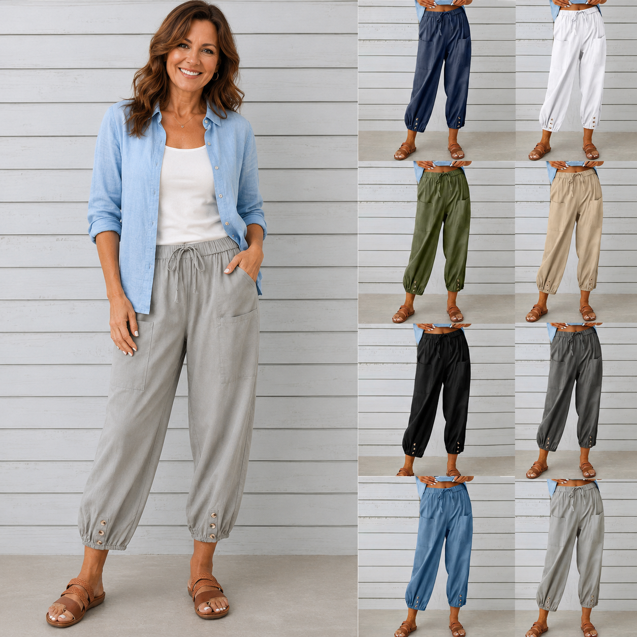 Lana | Summer Cotton Linen Trousers