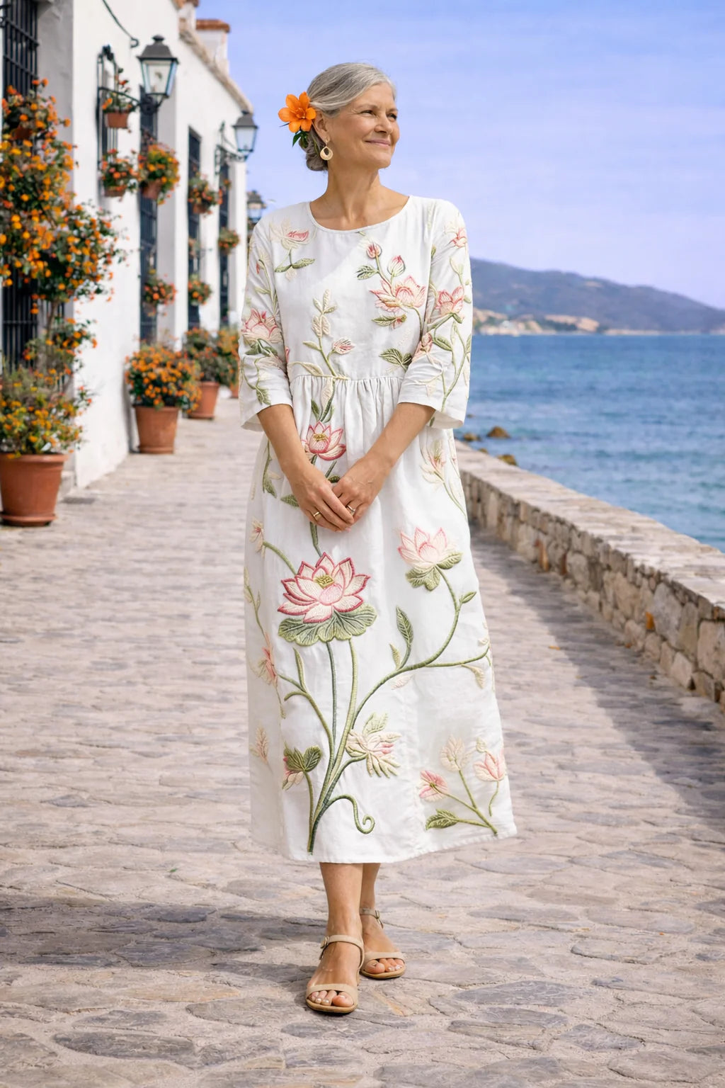 Kayla | Plant & Flower Print Dress
