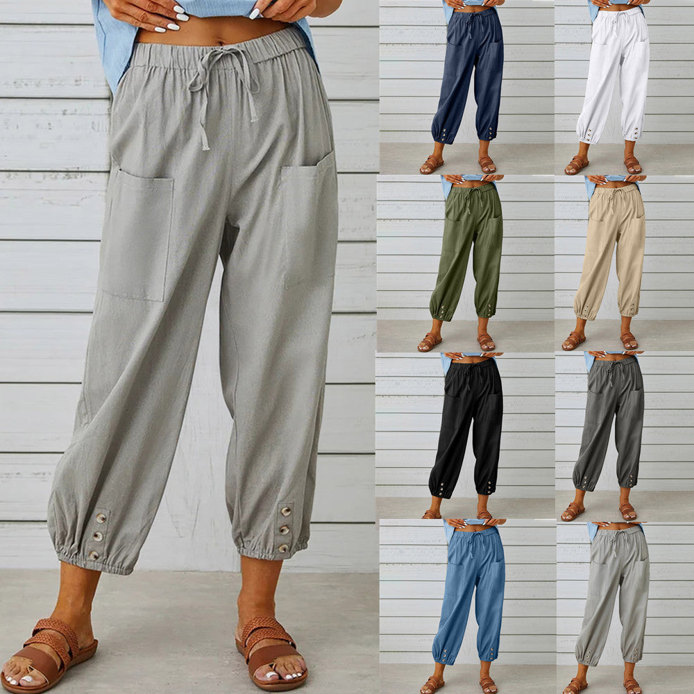 Lana | Summer Cotton Linen Trousers
