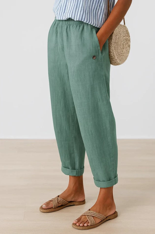 Romina | Timeless Linen-Look Trousers