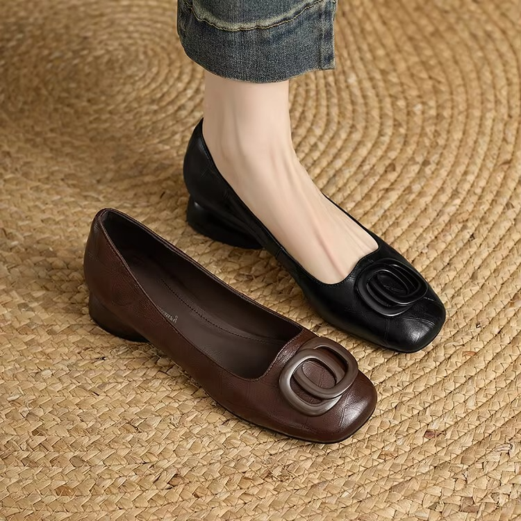 Simone | Leather Flats