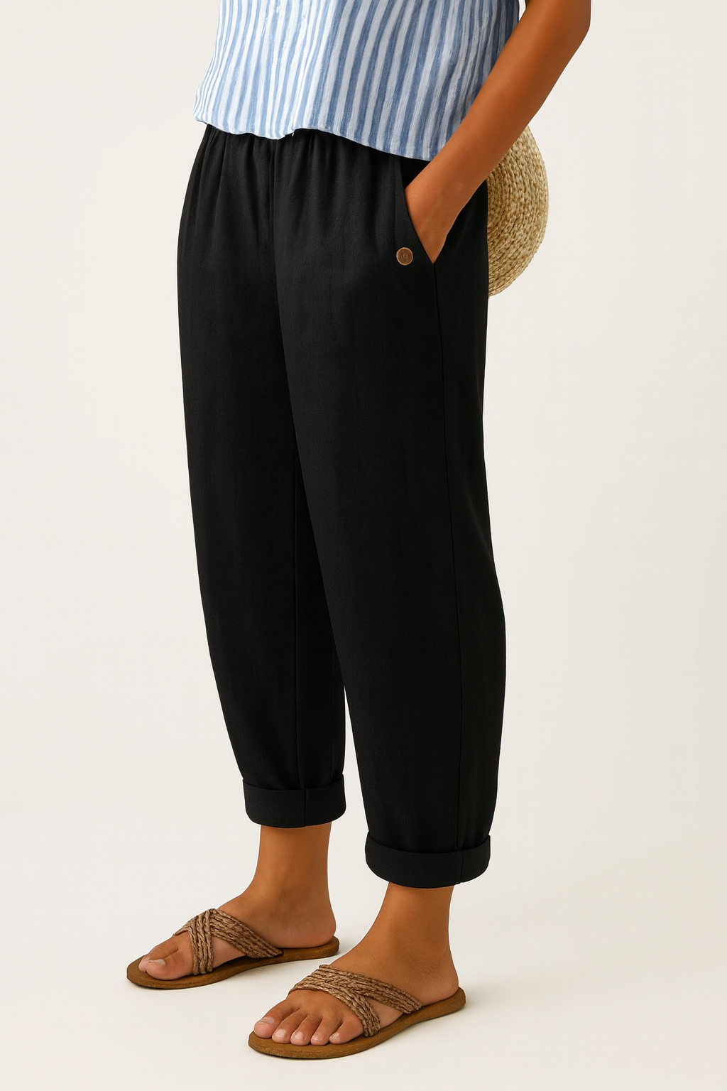 Romina | Timeless Linen-Look Trousers