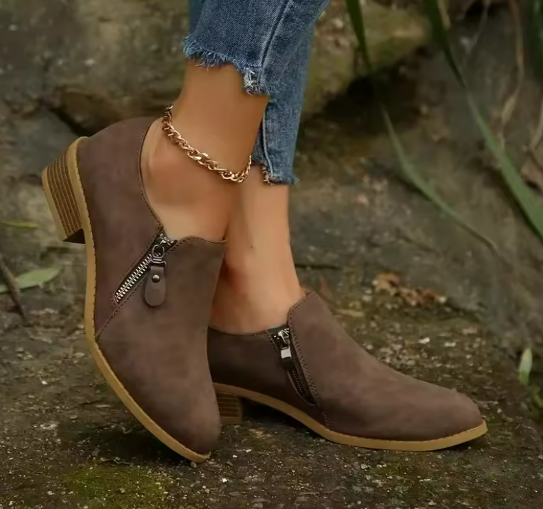 Bronte™ | Orthopedic Zip-Up Ankle Boots