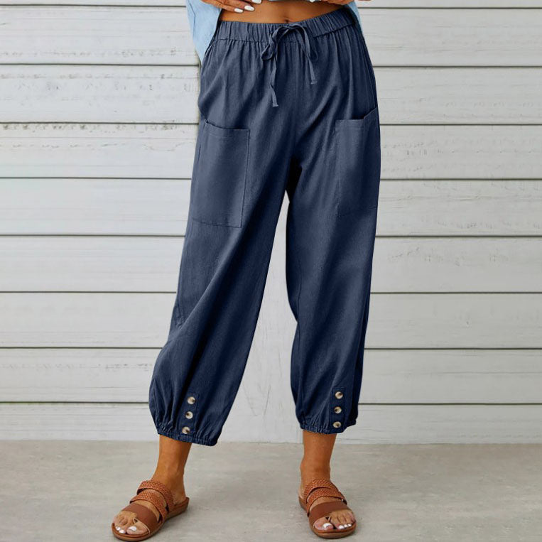 Lana | Summer Cotton Linen Trousers