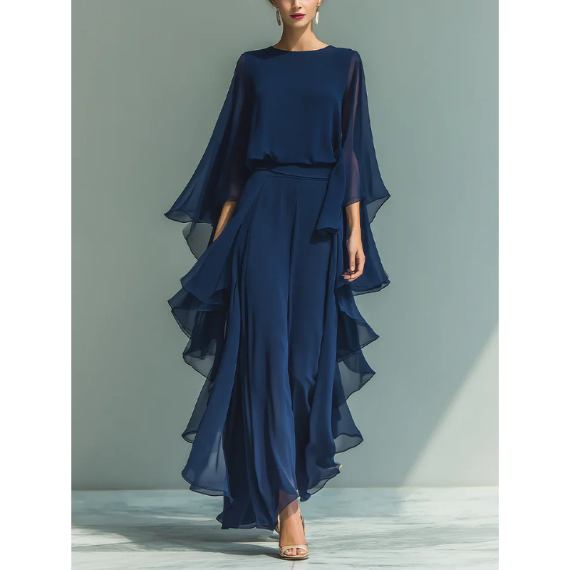 Aurora | Elegant Chiffon Ruffle Set