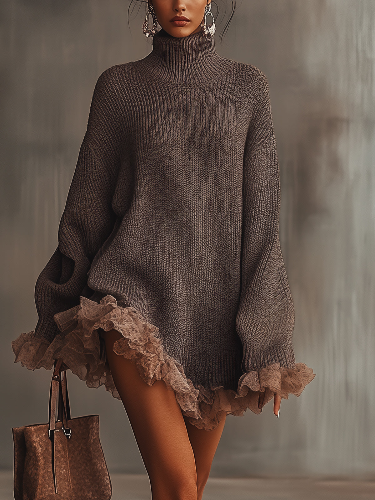 Nina | Ruffled Knit Dress