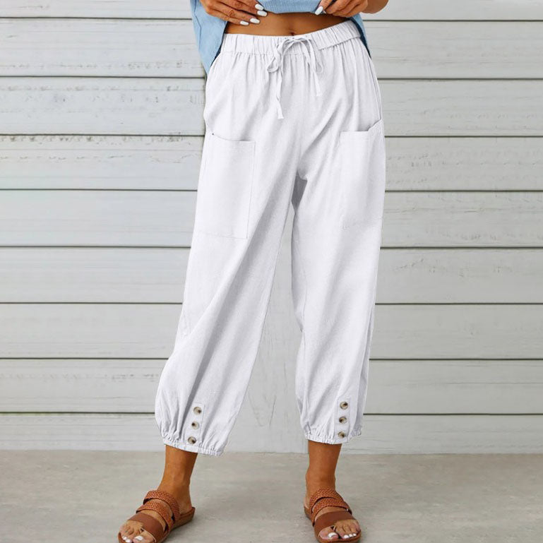 Lana | Summer Cotton Linen Trousers