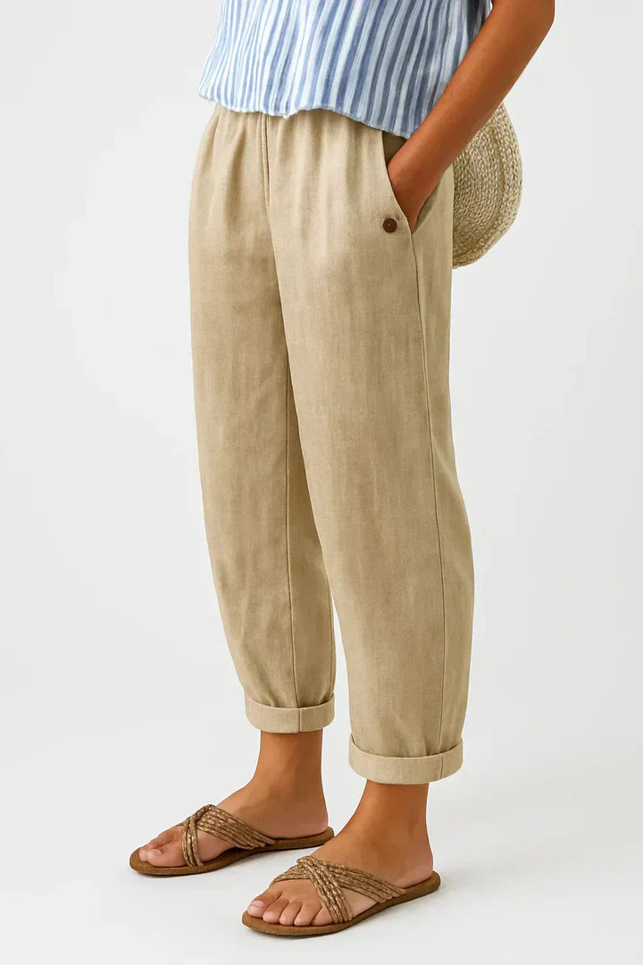 Romina | Timeless Linen-Look Trousers