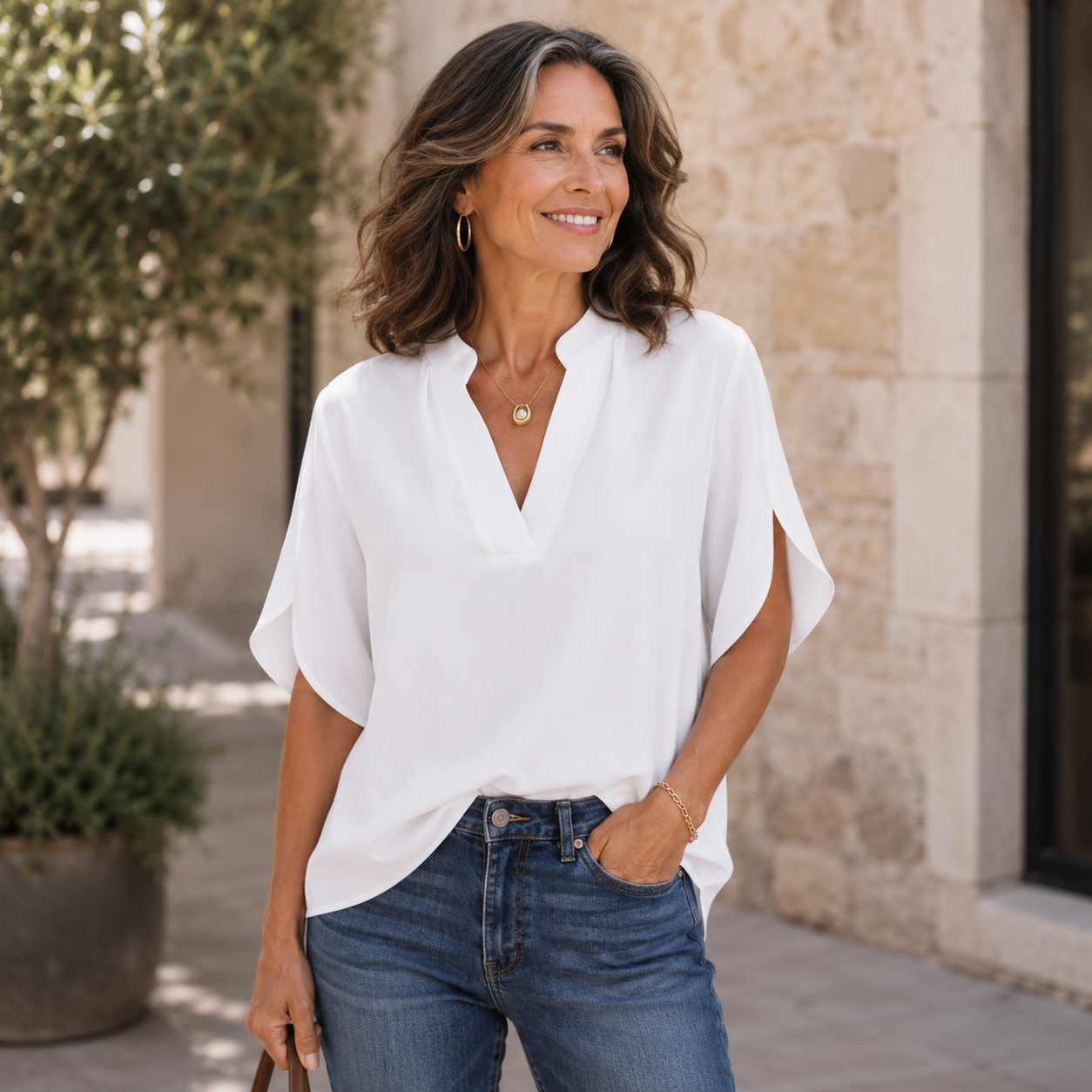 Beatrix | Soft and Elegant V-Neck Shirt