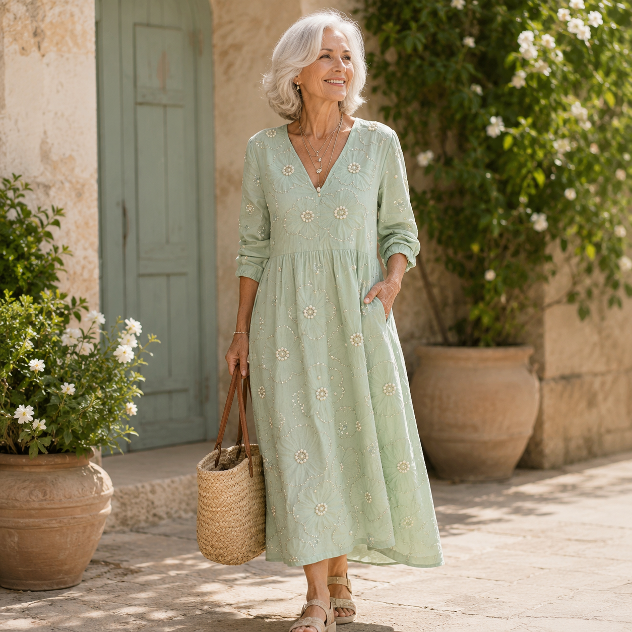 Lena | Floral Midi Dress