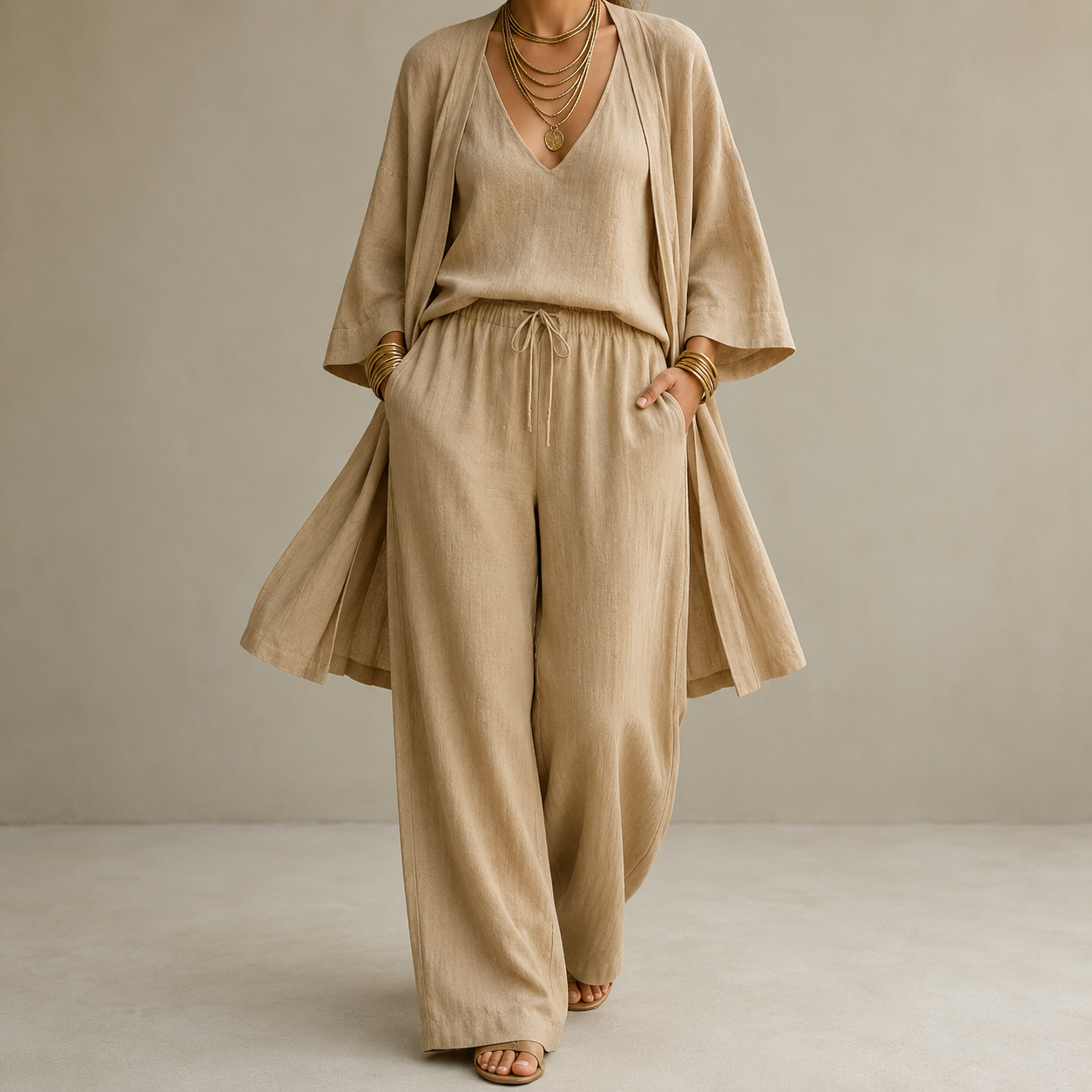 Solene | Minimalist Cotton Linen Set