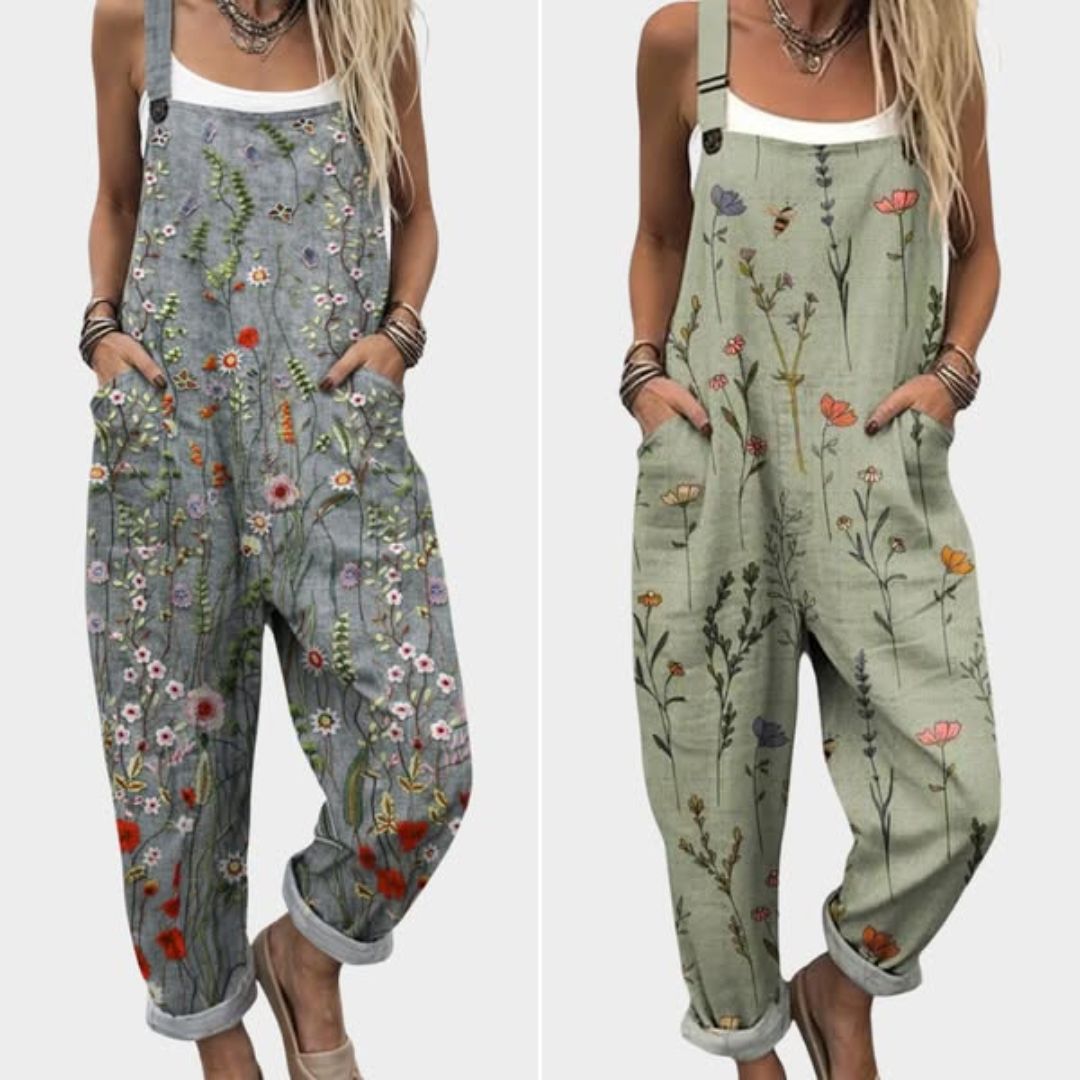 Flora | Comfortable Printed Wide-Leg Jumpsuit