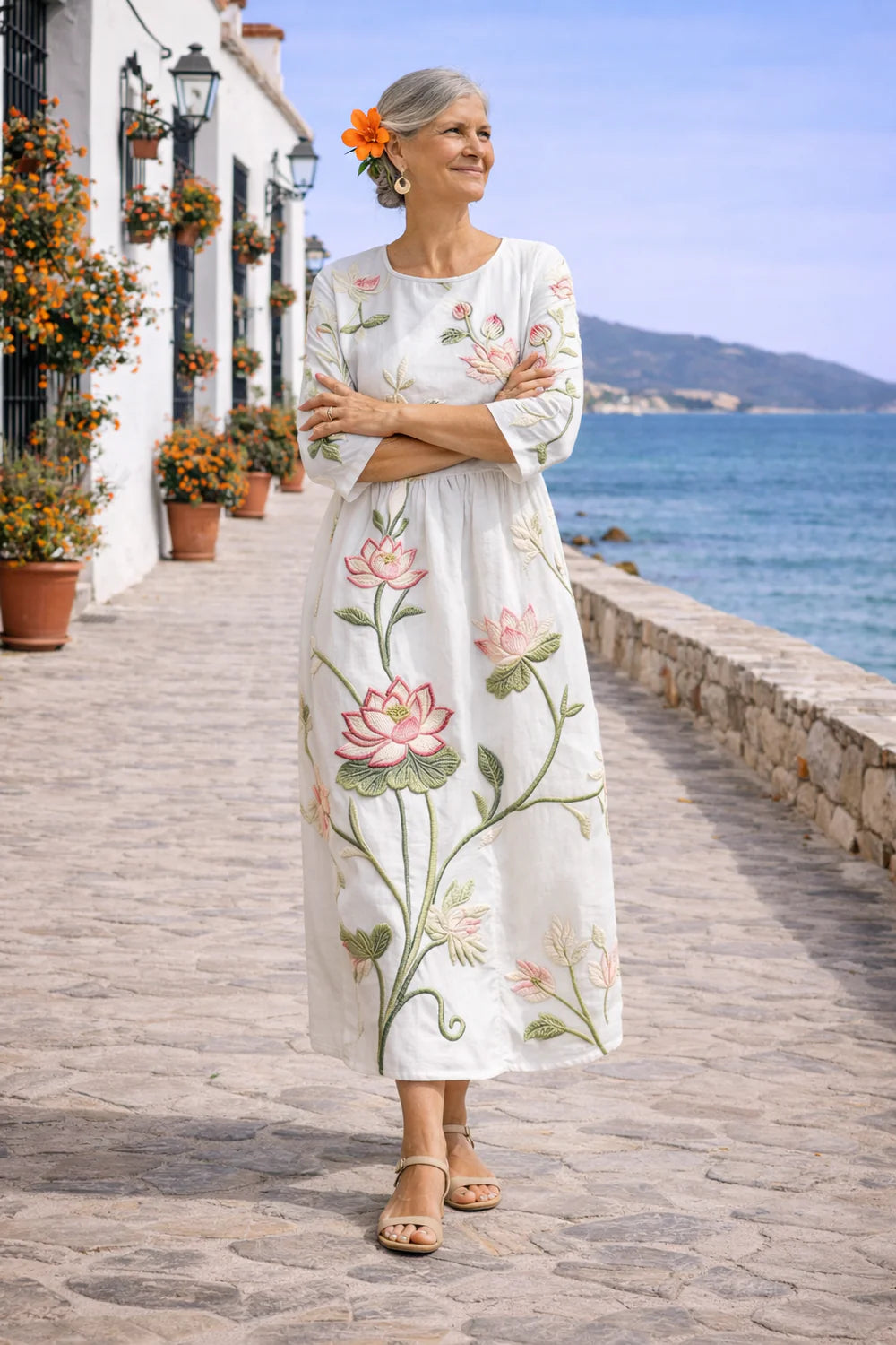 Kayla | Plant & Flower Print Dress