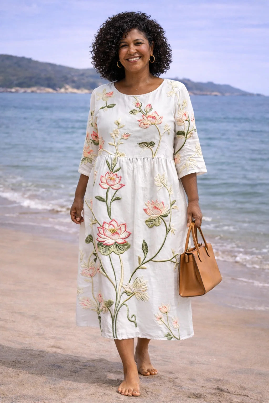 Kayla | Plant & Flower Print Dress