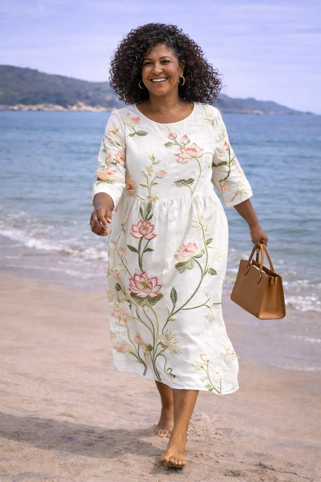 Kayla | Plant & Flower Print Dress