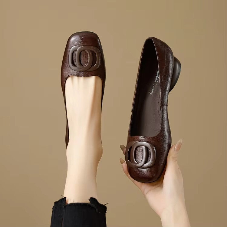 Simone | Leather Flats