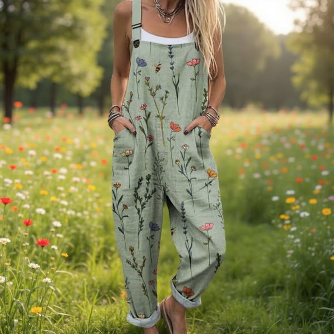 Flora | Comfortable Printed Wide-Leg Jumpsuit