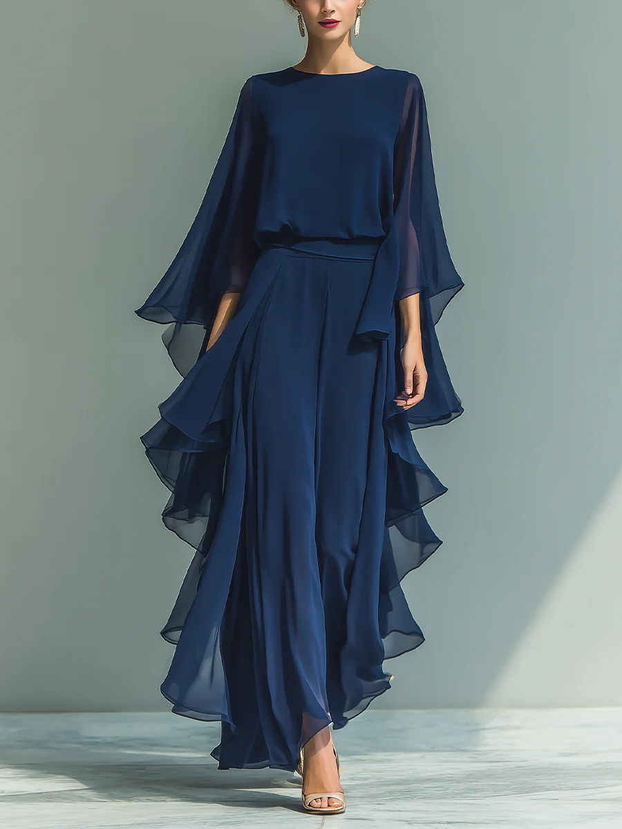 Aurora | Elegant Chiffon Ruffle Set