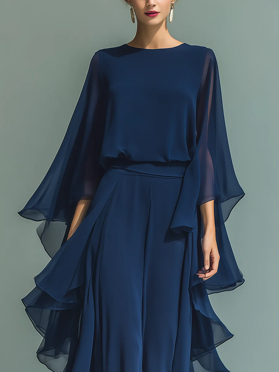 Aurora | Elegant Chiffon Ruffle Set
