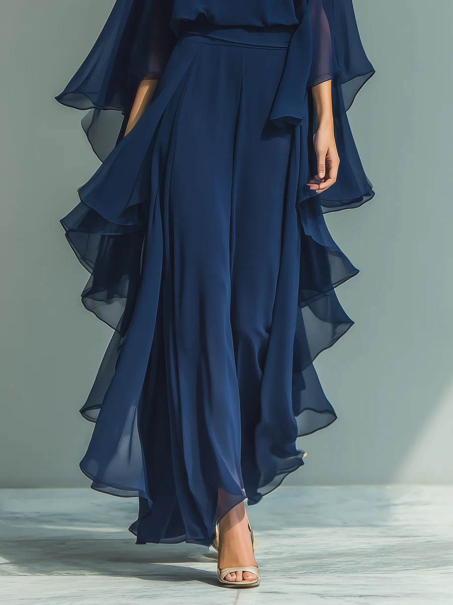 Aurora | Elegant Chiffon Ruffle Set