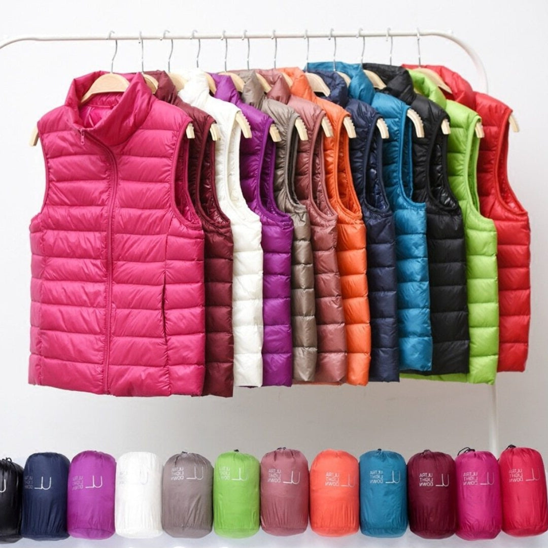 Amira™ | Lightweight Puffer Vest with Pleated Design