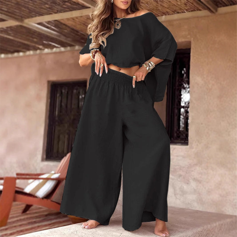 Alice | Casual Off-Shoulder Two Piece Set