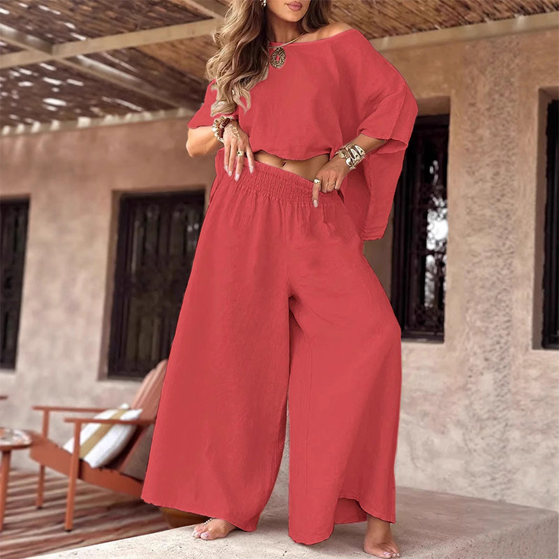 Alice | Casual Off-Shoulder Two Piece Set